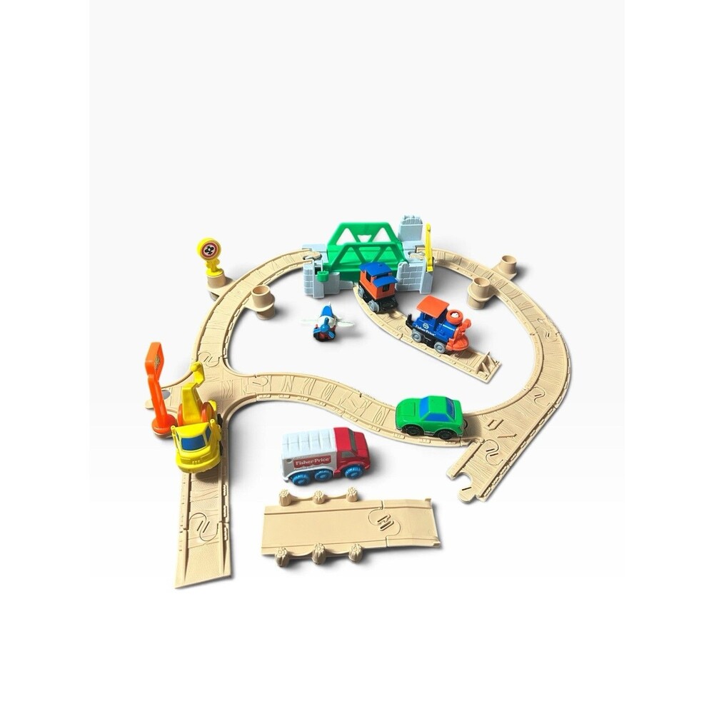 Vintage Fisher-Price Flip Track Rail And Road Set 1992 Incomplete extras Read